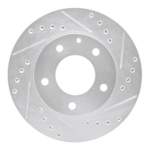 Ford Probe Brake Rotor (1) - Front Right - R1 Concepts - Drilled & Slotted - Silver - `93-`03 Ford Probe Brake Rotor (1) - Front Right - R1 Concepts - Drilled & Slotted - Silver - `93-`03